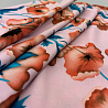Вискоза-твил "Цветы" GR-014, розовый, оранжевый, 150 см, 110 г/м² фото № 2