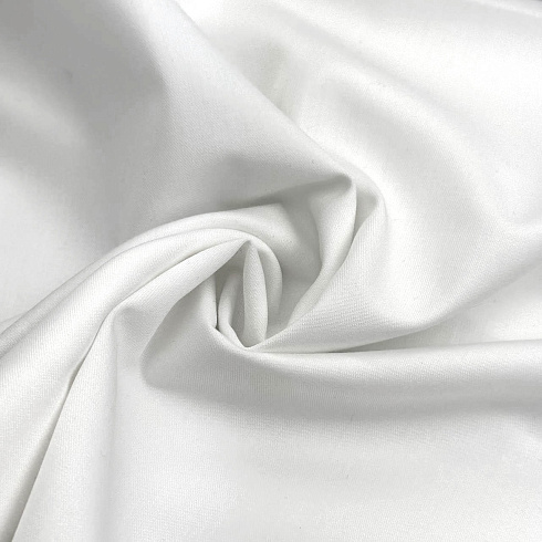 Костюмная однотонная 001, белый, 130 г/м², 150 см