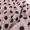 Трикотаж сандра принт "Горохи" D1887 пыльно-розовый, серый, 150 см, 230 г/м² фото № 2