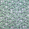 Трикотаж эластан (скуба) "Цветы" WPP003 мятный, темно-синий, 150 см, 270 г/м² фото № 4