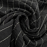 Плательная ткань в полоску CEY156Q черный, белый, 150 см, 180 г/м² фото №1