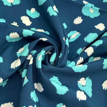 Ниагара принт "Анималистичный" N4619, темно-бирюзовый, белый, мятный 150 см, 110 г/м²