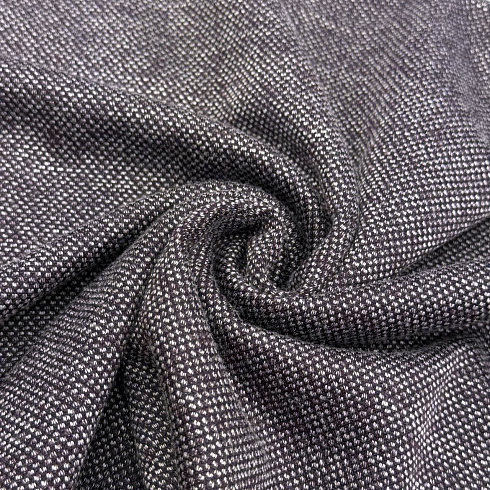 Трикотаж меланж TRP397, сливовый, белый, 150 см, 280 г/м²