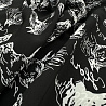 Шифон спандекс принт "Лошади"  D3239, белый, черный, 70 г/м², 150 см фото № 2