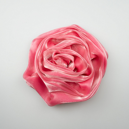 Аппликация "Роза" 043, розовый, 13 см