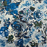 Вискоза (штапель) принт "Цветы" 1872, синий, белый, 110 г/м², 150 см фото № 4