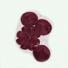 Аппликация "Объемные розы" E001, плодово-ягодный, 16,5 см×12,5 см фото №1