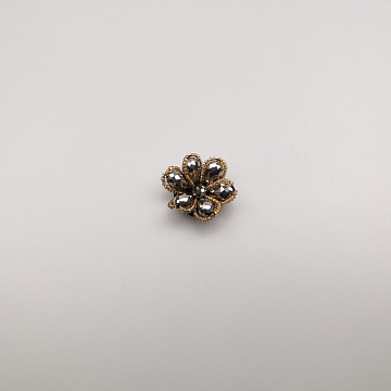 Элемент декоративный "Цветок" E522 никель, миндаль 4 см