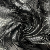 Декоративное полотно на шифоне "Звезды" Col.2, черный, серебро 150 г/м², 148 см фото №1