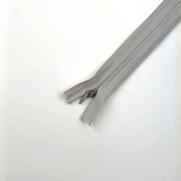 Молния потайная 40 см, светло-серый