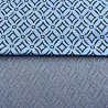 Трикотаж  жаккард принт "Узоры" 2414B голубой, темно-синий, 155 см, 215 г/м² фото № 3