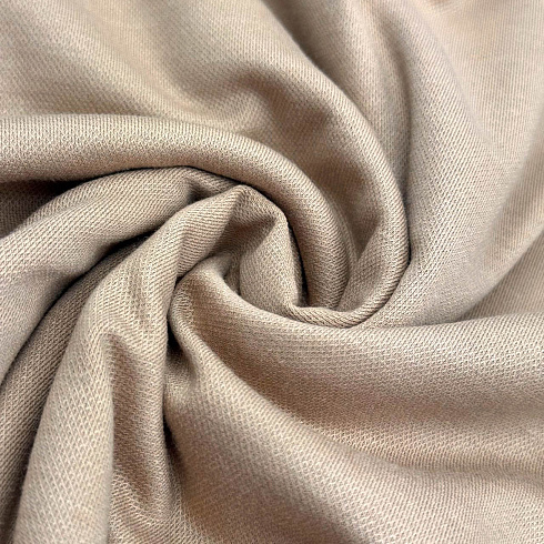 Трикотаж лакоста PD 142, песочный, 150 см, 270 г/м²