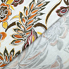 Трикотаж вискоза набивная "Цветы" D-RY20063, белый, оранжевый, 150 см, 200 г/м² фото № 3