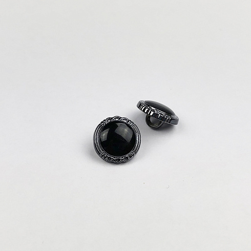 Пуговица F847 L20, D 1,2 см (уп. 500 шт.) черный