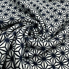 Вискоза-твил "Геометрические узоры" GR-021, темно-синий, белый, 110 г/м², 150 см фото №1