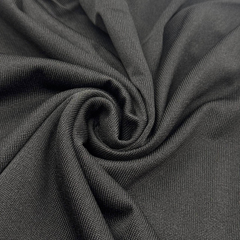 Трикотаж однотонный "Кашмира" черный, 150 см, 210 г/м²