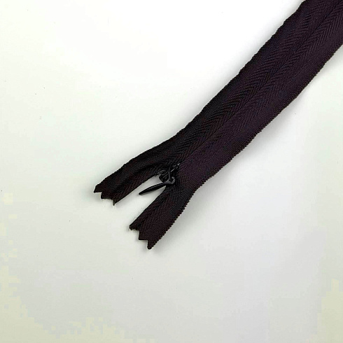 Молния потайная 40 см, темно-коричневый
