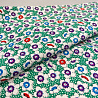 Коттон принт "Цветы" D3006, зеленый, фиолетовый, 145 см, 100 г/м² фото № 2