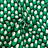 Трикотаж джерси принт "Горошки" D049, зеленый, белый, 270 г/м², 150 см фото №1