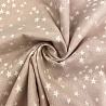 Коттон "Звездочки" D1818, бледно-розовый, белый, 68 г/м², 150 см фото №1