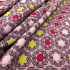 Вискоза-твил "Геометрические цветы" GR-005, малиновый, серо-розовый, 110 г/м², 150 см фото № 2