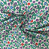 Коттон принт "Цветы" D3006, зеленый, фиолетовый, 145 см, 100 г/м² фото №1