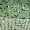 Коттон принт "Цветочки" A274 зеленый мох, 145 см, 115 г/м² фото № 4