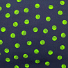 Костюмная Барби B19209 принт "Горохи", темно-синий, зеленый, 200 г/м², 150 см фото № 4
