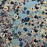 Вискоза креп принт "Цветы" RY23239, серо-голубой, 125 г/м², 150 см фото № 4