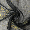 Сетка с люрексом "Звезды" D1, черный, золото, 95 г/м², 150 см фото №1