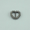 Пряжка "Сердце" 1661, никель, 1,5 см фото №1