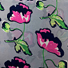 Шифон вельвет принт "Цветы" R-007, серый, розовый, 70 г/м², 150 см фото № 4