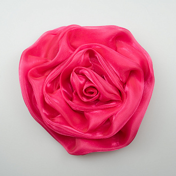 Аппликация "Роза" 043 ярко-розовый 14 см