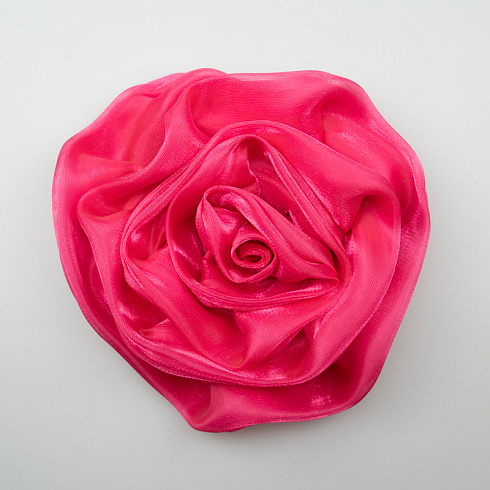 Аппликация "Роза" 043, ярко-розовый, 14 см