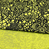 Трикотаж жаккард HN-KJ14405 желто-зеленый, черный, 150 см, 200 г/м² фото № 3