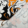 Трикотаж вискоза набивная "Цветы" RY 20053, белый, оранжевый, 150 см, 200 г/м² фото № 3