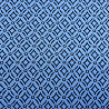 Трикотаж  жаккард принт "Узоры" 2414B голубой, темно-синий, 155 см, 215 г/м² фото № 4