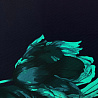 Трикотаж "Оттоман" принт цветы односторонний бордюр D2, темно-синий, 150 см, 270 г/м² фото № 5