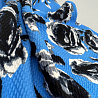 Трикотаж ливерпуль принт "Цветы" EMP008, темно-голубой, чернильный 250 г/м², 150 см. фото № 2