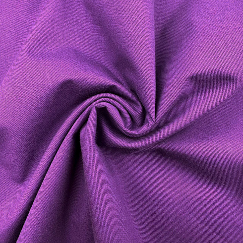 Коттон-твил стрейч темно-фиолетовый, 200 г/м², 150 см