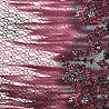 Трикотаж масло принт двухсторонний бордюр "Узоры" D3 светло-бордовый, белый, 150 см, 200 г/м² фото № 5