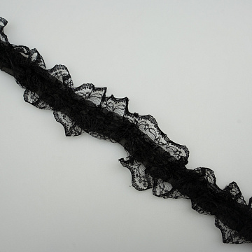 Тесьма декоративная  T 143-1 черный, 4,5 см (намотка 10 ярдов)