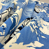 Трикотаж "Оттоман" принт цветы RY20166 Col.1, голубой, белый, 150 см, 270 г/м² фото № 2