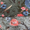 Ниагара принт "Цветы" D71, хаки, коралловый, 150 см, 110 г/м² фото № 3
