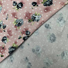Вискоза-сатин "Цветы" GR013, розовый, серый, 110 г/м², 150 см фото № 3