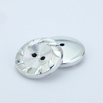 Пуговица H030 L28, D.1,8 см (уп.400 шт.) серебро