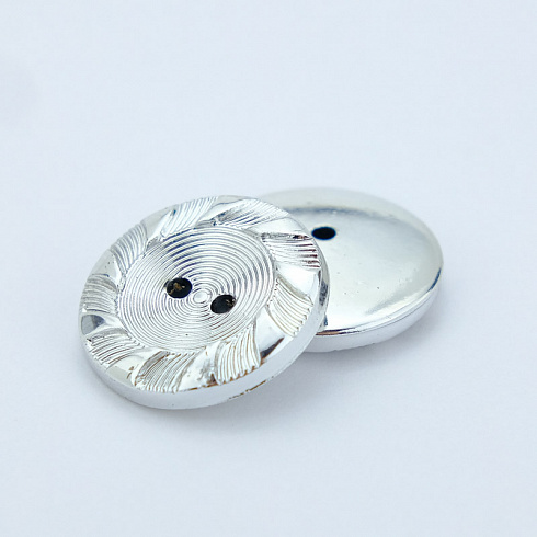 Пуговица H030 L28, D 1,8 см (уп. 400 шт.) серебро