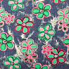 Джинс набивной "Цветы" WY-14, деним, розовый, 115-125 г/м², 145-148 см фото № 4