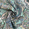 Ниагара принт "Огурцы" B19216, серо-зеленый, бледно-персиковый, 148 см, 110 г/м² фото №1
