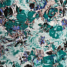Вискоза (штапель) принт "Цветы" 1876, нефритовый, фиалковый, 110 г/м², 150 см фото № 4